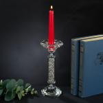 YW-00103 (36) Подсвечник из стекла со стразами, 7*19 см 