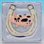 HG-21621 (48) 10*0,5*10см. Подкова "Свинья" с эмалью и стразами, подвесная 