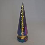 BC-38018 (24) Стеклянная елка со светодиодной подсветкой 10LED, 9*30см