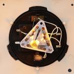 M-YW-65647 (20) Фонарь декоративный новогодний LED, пластиковый, 14*14*34,5см.