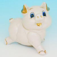 GE-57066 (80наб.) 8*5*7,5см. Набор из 2-х статуэток "Свинья", 1 вид, фарфор