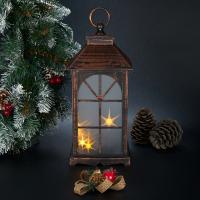 M-YW-65645-ip (20) Фонарь декоративный новогодний LED, пластиковый, 14*14*30см.