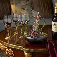 M-96166 (2) Набор для вина "Ирисы", декантер 1500 мл., 4 бокала 350 мл., 8*8*21,5/19*19*26см.