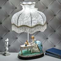 M-QP-80222L (4) Лампа с фарфоровой статуэткой "Девушка за роялем" 19*30*60 см