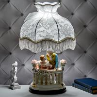 M-QP-80264L (4) Лампа с фарфоровой статуэткой "Свидание" 24*18*60 см