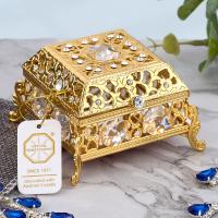 M-U-5295EY/PG (72) Шкатулка для ювелирных украшений с зеркалом, 5,8*5,8*4,4см 