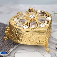 M-U-5301-2EY/PG (72) Шкатулка для ювелирных украшений с бархатом, 6.8*6.2*4.6см