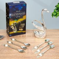 M-UG-062410 (100) Набор из 6-ти десертных ложек "Лебедь". 9,5*5*15 см