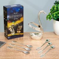 M-UG-062412 (100) Набор из 6-ти десертных ложек "Лебедь". 9,5*5*15 см