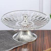 M-HS-4254 (20) Фруктовница из стекла и пластика с Мишкой 25х25х13,5 см