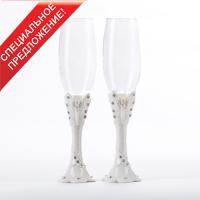 CT-51206/4013 (12)   18*28*9см, h=24см Свадебные бокалы "Бабочки" фарфор, 250мл